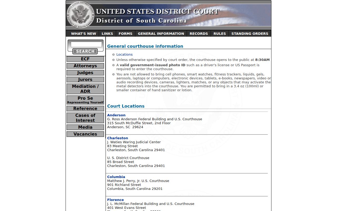 Lancaster County warrant records and federal courthouse visit information