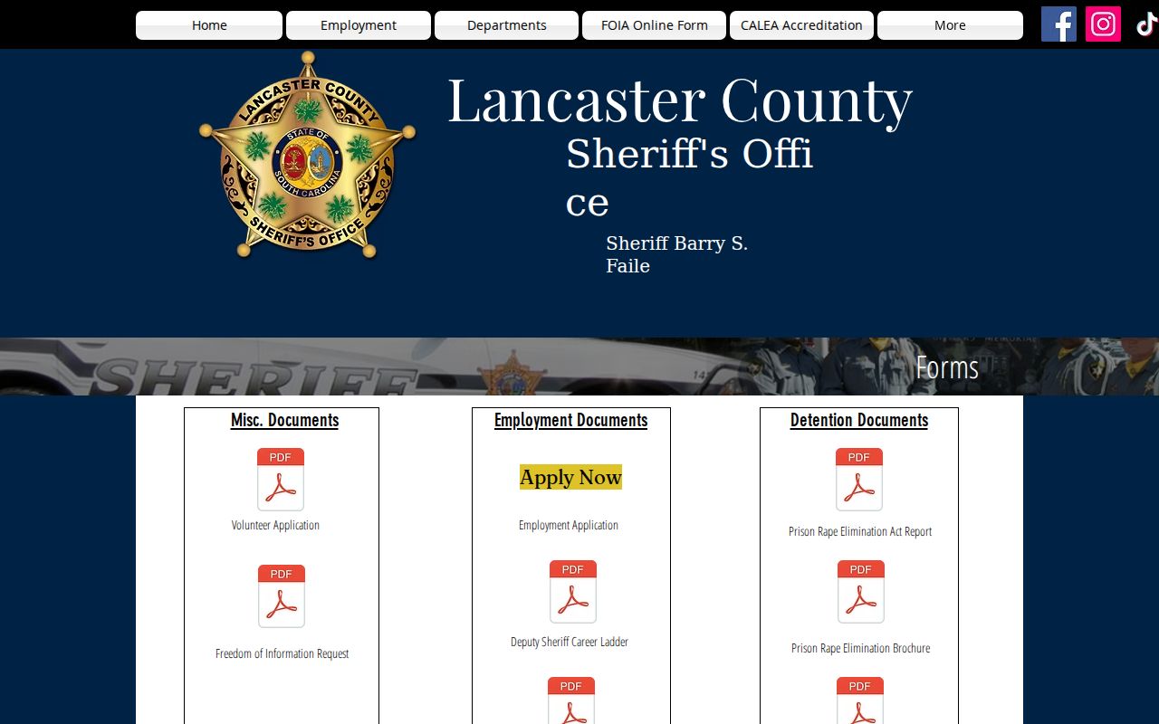 Lancaster County warrant records and Sheriff’s Office FOIA request process